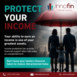 Your ability to earn an income is one of your greatest financial assets.
But what happens if illness or injury prevents you from working?
Income protection can provide valuable financial support when life takes an unexpected turn.
Don't leave your family's financial future to chance.
Speak to us about suitable protection solutions.
+27 975 1225
admin@innofin.net
www.innofin.net
#IncomeProtection #FinancialSecurity #LifeInsurance #FamilyProtection #FinancialPlanning #InnofinFinancialSolutions