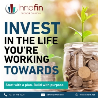 Your financial goals deserve more than good intentions — they need a clear investment plan.

Whether you’re saving for your child’s education, a home deposit, a dream holiday or long-term financial freedom, investment planning can help you make informed decisions and stay focused on what matters most.

At Innofin Financial Solutions, we help you explore investment options suited to your goals, timeframe and appetite for risk, including unit trusts, tax-free investments and offshore investments.

Start building towards the future you want today.

Visit www.innofin.net to learn more.

#InvestmentPlanning #SmartInvesting #FinancialGoals #BuildYourWealth #FinancialPlanning #FutureFocused #InnofinFinancialSolutions #SouthAfrica