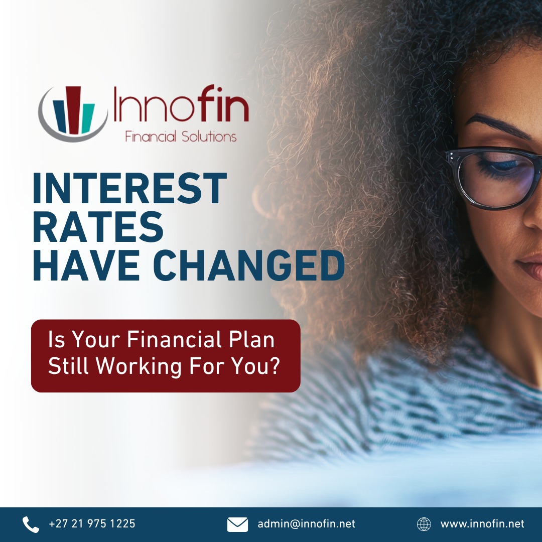 Interest rates have changed again. Is your financial plan still working for you?

The South African Reserve Bank has raised the policy rate to 7.25%. If you’re paying off debt, saving or investing, now is a good time to look at how your money is working together.

A rate change doesn’t mean you need to make a rushed decision. It means you have a reason to check whether your monthly commitments, savings goals and investments still fit your circumstances.

At Innofin Financial Solutions, we can help you look at the bigger picture and plan with confidence.

Get in touch to arrange a financial planning review.

+27 975 1225
admin@innofin.net | www.innofin.net
Suite 1, Canal Edge Four Fountain Road Tyger Waterfront, 7530

Innofin Financial Solutions (Pty) Ltd
Reg No. 2017/300666/07 | VAT 4950185746
Authorised Financial Service Providers by FCSA License No. 7542

#InnofinFinancialSolutions #FinancialPlanning #InvestmentPlanning #SouthAfrica